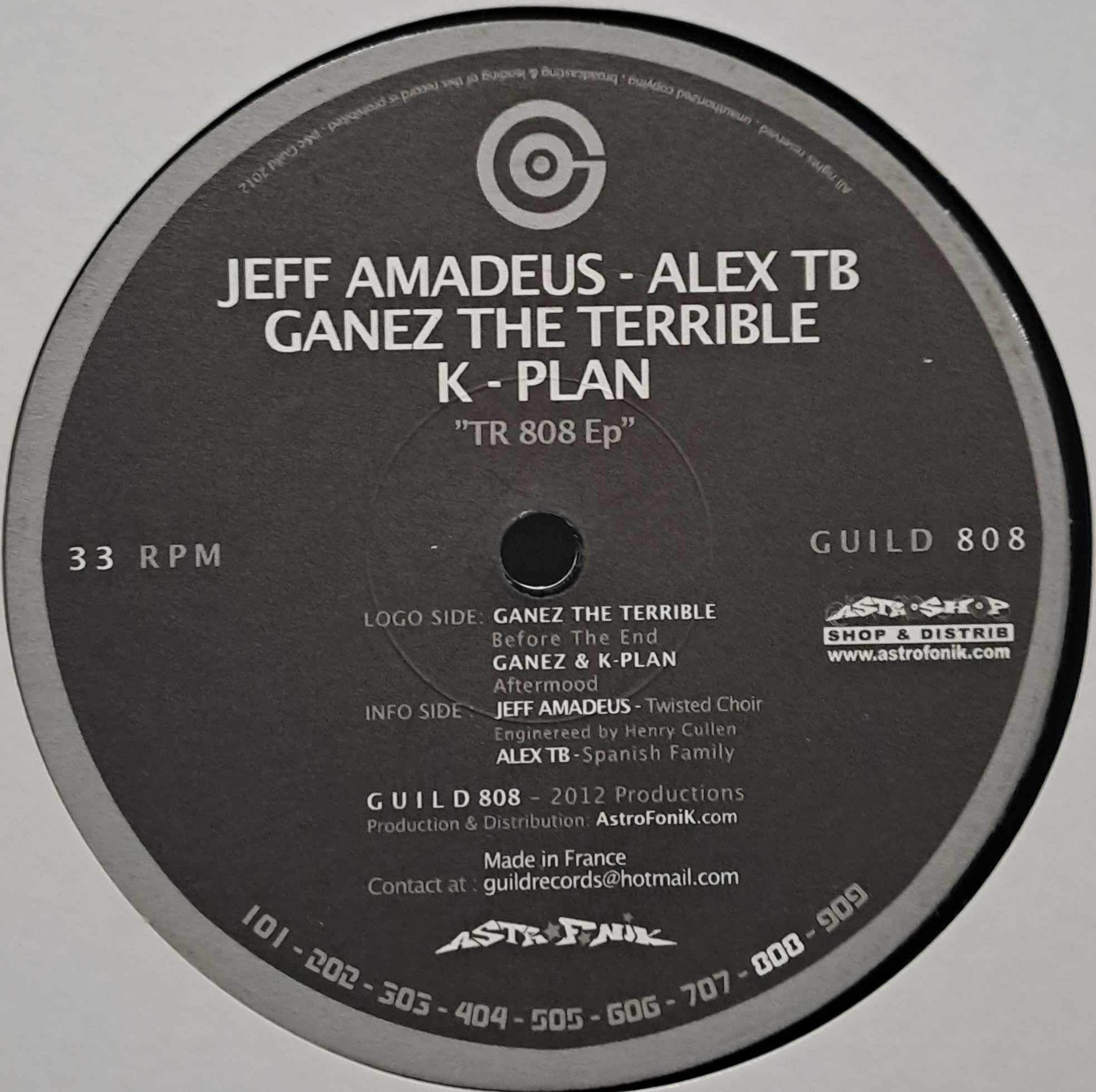 Guild Records 808 - vinyle hard techno